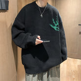 Threebooy Printed Sweaters Pullover Knit New in Sweaters Knitwear Men's Winter Sweater Harajuku Male Clothes Korean Popular Clothes Jumper